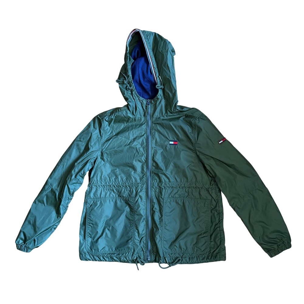 Gorpcore‎ Tommy Hilfiger Mesh Lined Utility Jacket Green Womens Windbreaker xs